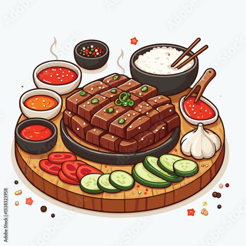 cuisine, meal, dish, meat, bulgogi, delicious, dinner, restaurant, beef, cooking, lunch, traditional, food, healthy, gourmet, asian, background, menu, spicy, plate, bbq, korean, korean food, barbecue,