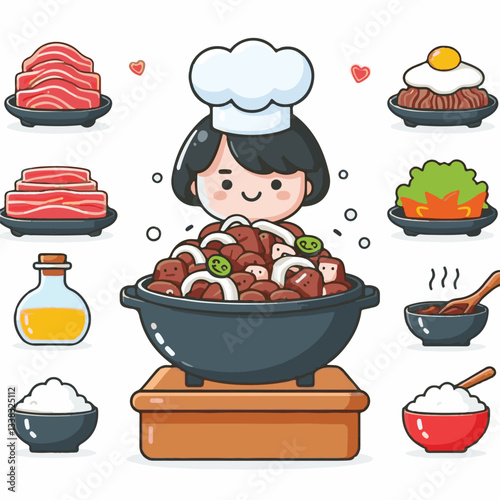 cuisine, meal, dish, meat, bulgogi, delicious, dinner, restaurant, beef, cooking, lunch, traditional, food, healthy, gourmet, asian, background, menu, spicy, plate, bbq, korean, korean food, barbecue,