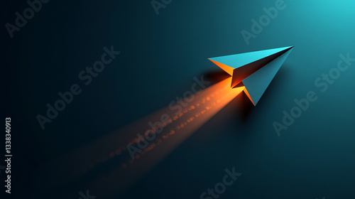 A origami paper plane on a simple background.