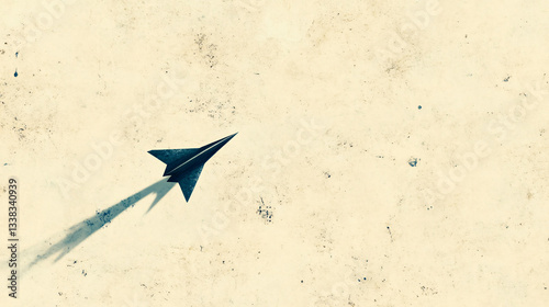 A origami paper plane on a simple background.