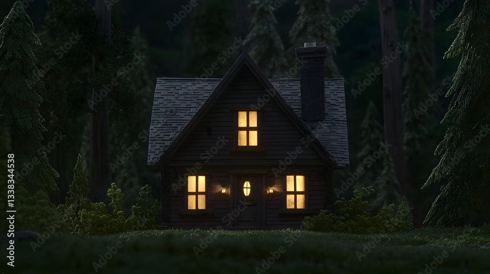 A spooky haunted house in the woods, illuminated by moonlight, creating an eerie and mysterious atmosphere.
A spooky haunted house in the woods, illuminated by moonlight, creating an eerie and mysterious atmosphere.