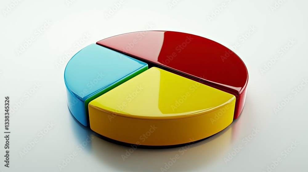 Obraz premium Analyzing Business Performance Pie Chart Report Office Graphic Design Minimalist View