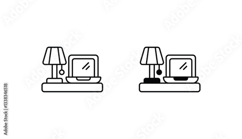 Tidy icon design with white background stock illustration