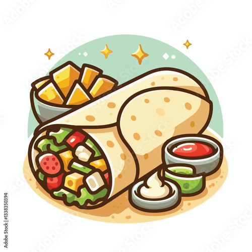 food, meal, restaurant, burrito, meat, delicious, fast, menu, dinner, lunch, snack, background, mexican, beef, dish, isolated, salad, vegetable, chicken, grilled, plate, bread, wrap, collection, taco,
