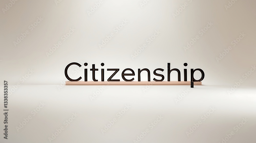 Importance of citizenship in modern society highlighted through typography Importance of citizenship in modern society highlighted through typography