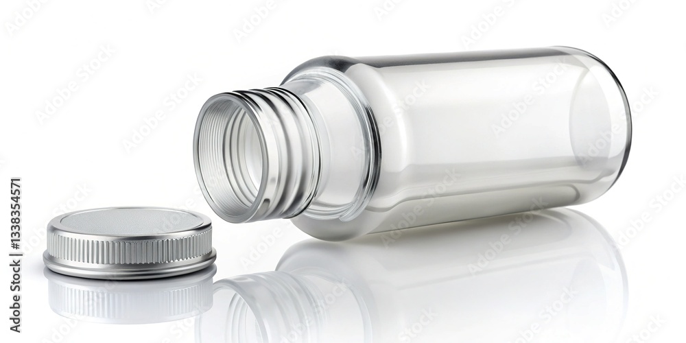 Medicine Bottle Mockup: Empty, Transparent Pill Container on White Background - Free Stock Photo Medicine Bottle Mockup: Empty, Transparent Pill Container on White Background - Free Stock Photo