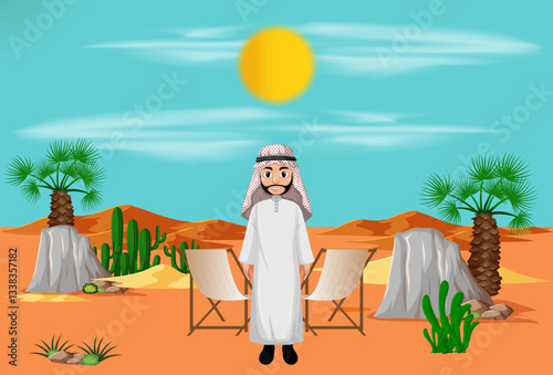 Male Bedouin Concept Illustration Stylish and Beautiful