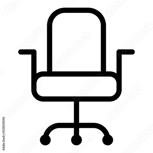 Office chair icon. Vector line icon