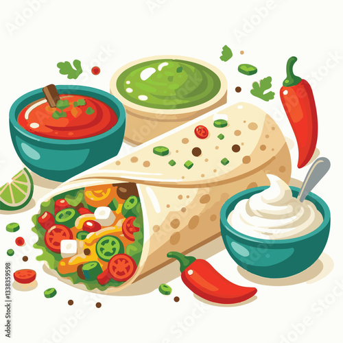 food, meal, restaurant, burrito, meat, delicious, fast, menu, dinner, lunch, snack, background, mexican, beef, dish, isolated, salad, vegetable, chicken, grilled, plate, bread, wrap, collection, taco,