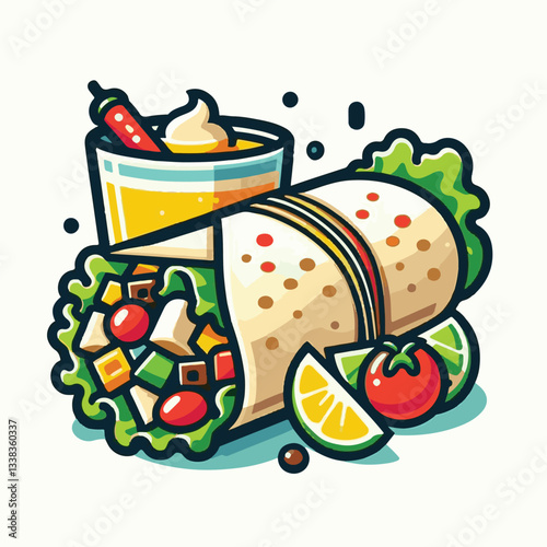 food, meal, restaurant, burrito, meat, delicious, fast, menu, dinner, lunch, snack, background, mexican, beef, dish, isolated, salad, vegetable, chicken, grilled, plate, bread, wrap, collection, taco,