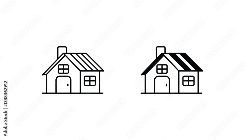 House icon design with white background stock illustration House icon design with white background stock illustration