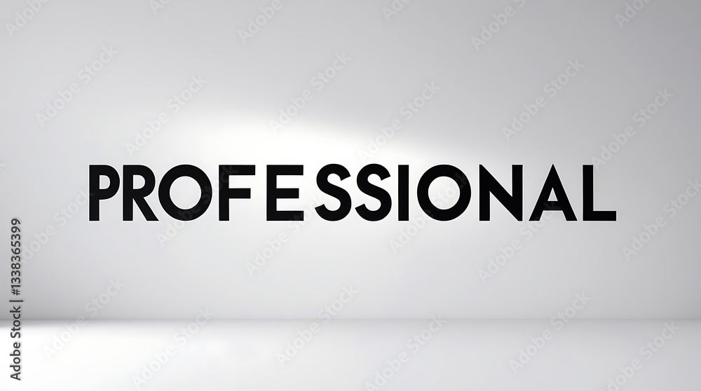 Bold black typography on a simple background with focused lighting for emphasis Bold black typography on a simple background with focused lighting for emphasis