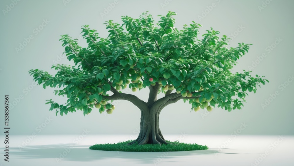 Apple Tree set apart against a white background. Apple Tree set apart against a white background.
