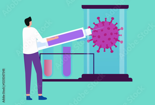 Cloning Concept Illustration Stylish and Beautiful