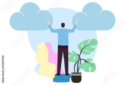 Cloud Concept Illustration Stylish and Beautiful