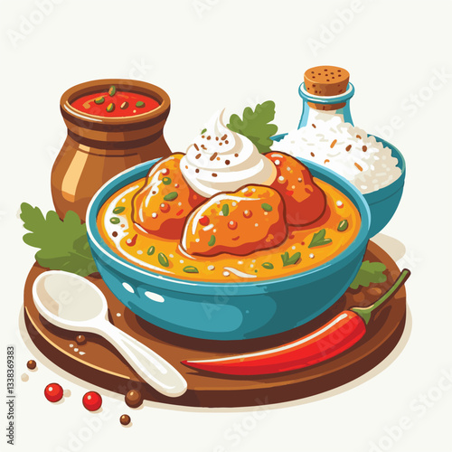food, dinner, indian, chicken, traditional, dish, cuisine, delicious, meal, butter chicken, spicy, curry, restaurant, lunch, meat, rice, asian, tikka, masala, bowl, plate, recipe, background, vegetabl