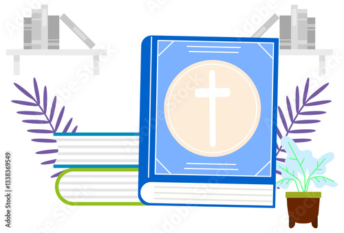 Bible Concept Illustration Stylish and Beautiful