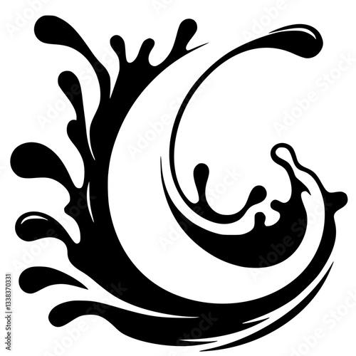 Milk splash silhouette