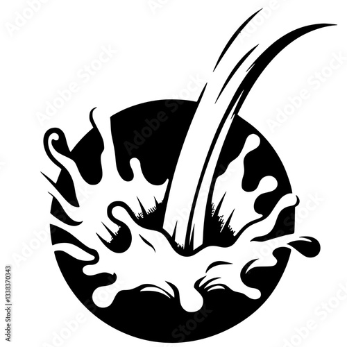 Milk splash silhouette