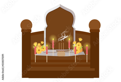 Mausoleum Concept Illustration Stylish and Beautiful