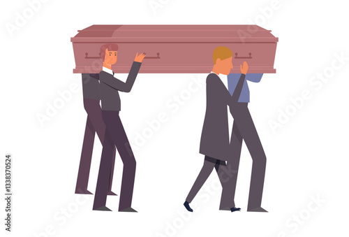People Coffin Concept Illustration Stylish and Beautiful