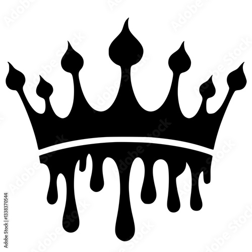 Melting crown silhouette