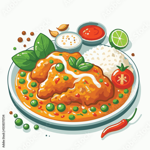 food, dinner, indian, chicken, traditional, dish, cuisine, delicious, meal, butter chicken, spicy, curry, restaurant, lunch, meat, rice, asian, tikka, masala, bowl, plate, recipe, background, vegetabl