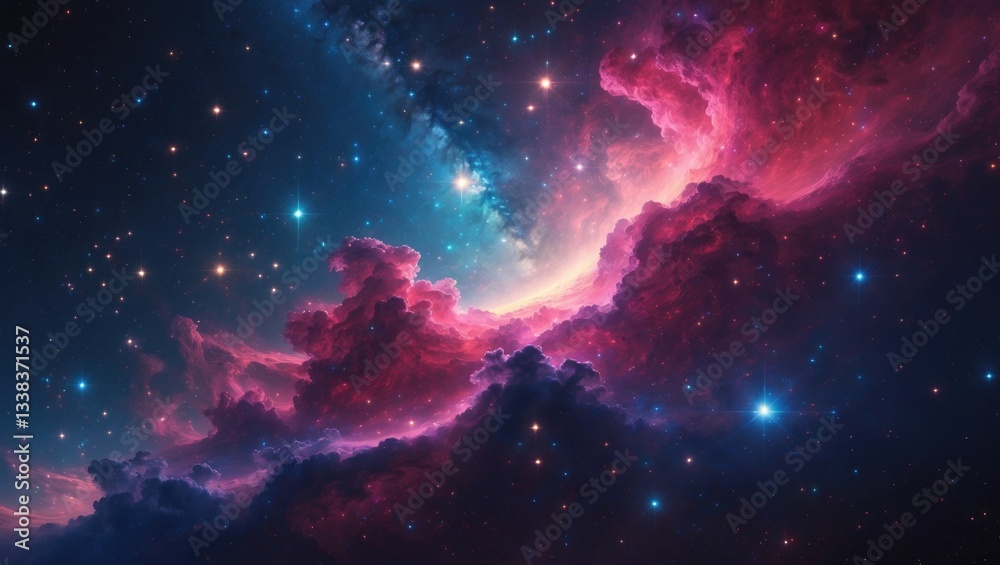 Amazing view of the endless cosmos. Science fiction wallpaper. Elements of this image provided by.