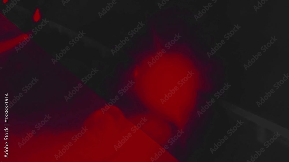 Diagonale de points rouges qui défilent et lignes 