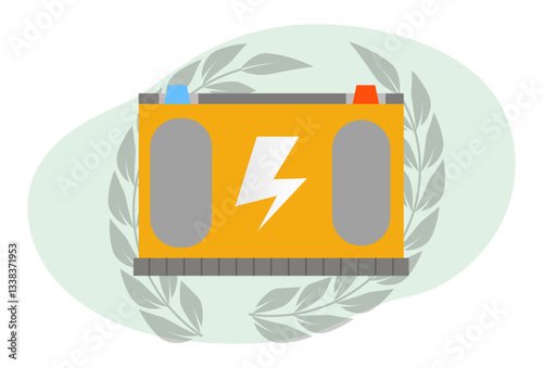 Battery Concept Illustration Stylish and Beautiful