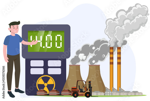 Radiation Detector Concept Illustration Stylish and Beautiful