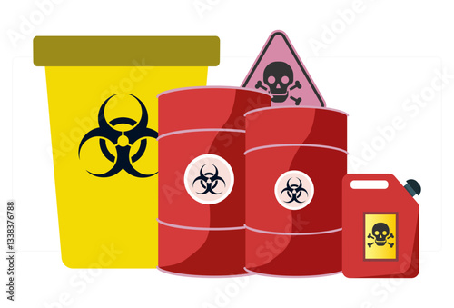Toxic Waste Concept Illustration Stylish and Beautiful