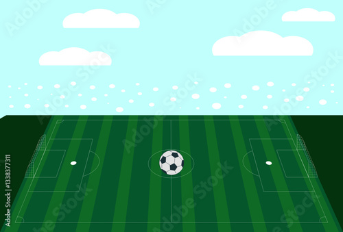 Football Field Concept Illustration Stylish and Beautiful