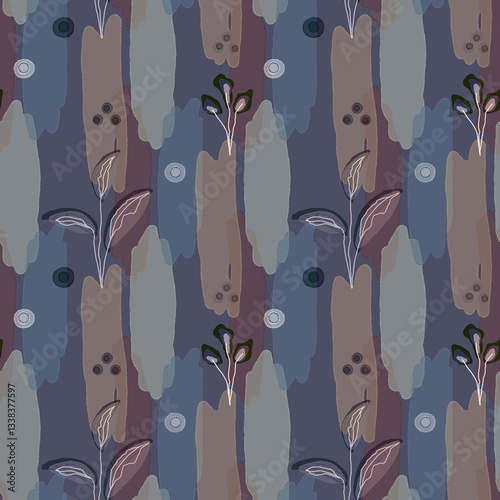 Seamless watercolor floral pattern.