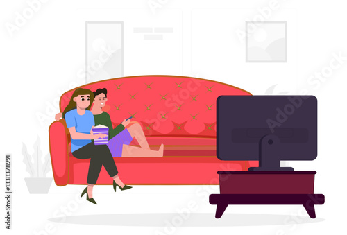 Television Concept Illustration Stylish and Beautiful