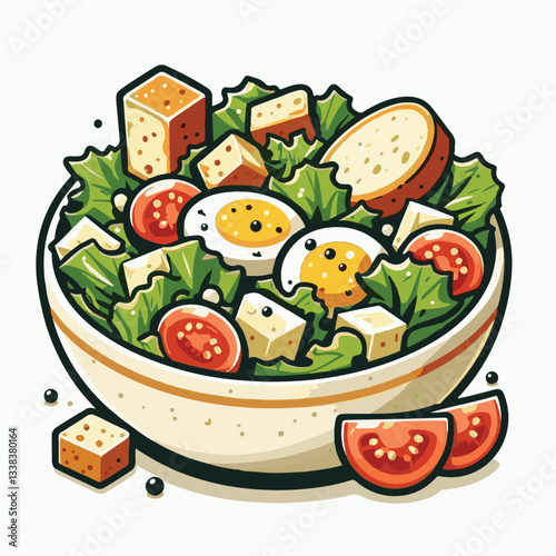 healthy, lunch, food, cheese, meal, lettuce, fresh, salad, green, gourmet, bread, parmesan, delicious, sauce, vegetable, dinner, caesar, bowl, chicken, appetizer, cuisine, dish, crouton, grilled, plat
