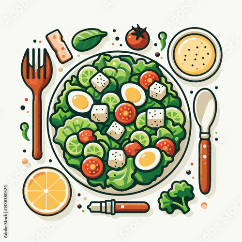 healthy, lunch, food, cheese, meal, lettuce, fresh, salad, green, gourmet, bread, parmesan, delicious, sauce, vegetable, dinner, caesar, bowl, chicken, appetizer, cuisine, dish, crouton, grilled, plat