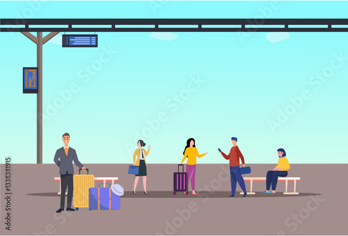 Female Passenger Concept Illustration Stylish and Beautiful