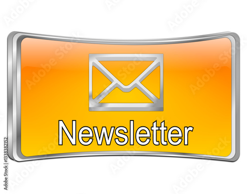 Newsletter Button - 3D illustration
