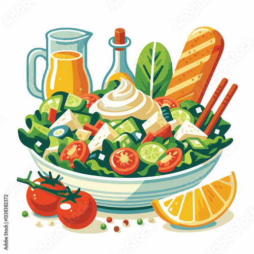healthy, lunch, food, cheese, meal, lettuce, fresh, salad, green, gourmet, bread, parmesan, delicious, sauce, vegetable, dinner, caesar, bowl, chicken, appetizer, cuisine, dish, crouton, grilled, plat