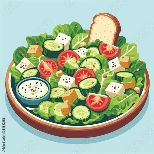 healthy, lunch, food, cheese, meal, lettuce, fresh, salad, green, gourmet, bread, parmesan, delicious, sauce, vegetable, dinner, caesar, bowl, chicken, appetizer, cuisine, dish, crouton, grilled, plat