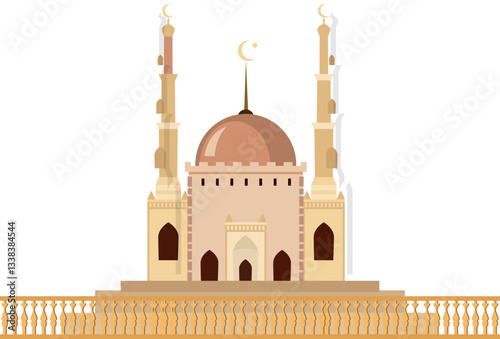 Mosque Concept Illustration Stylish and Beautiful