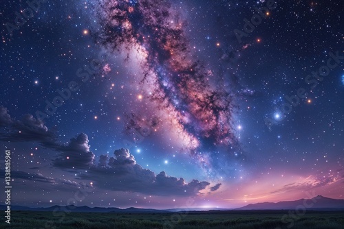 Dusk Tapestry Starry Galaxy Twinkling Nebula and Celestial Wonders Collection