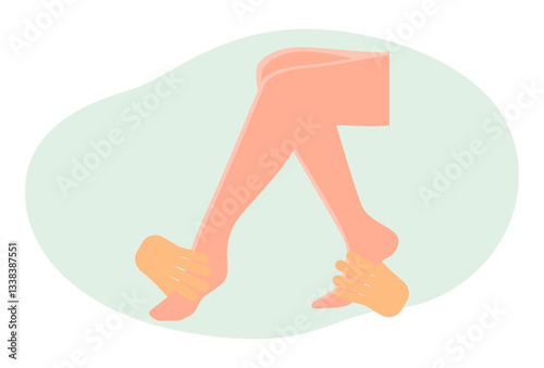 Foot Massage Concept Illustration Stylish and Beautiful