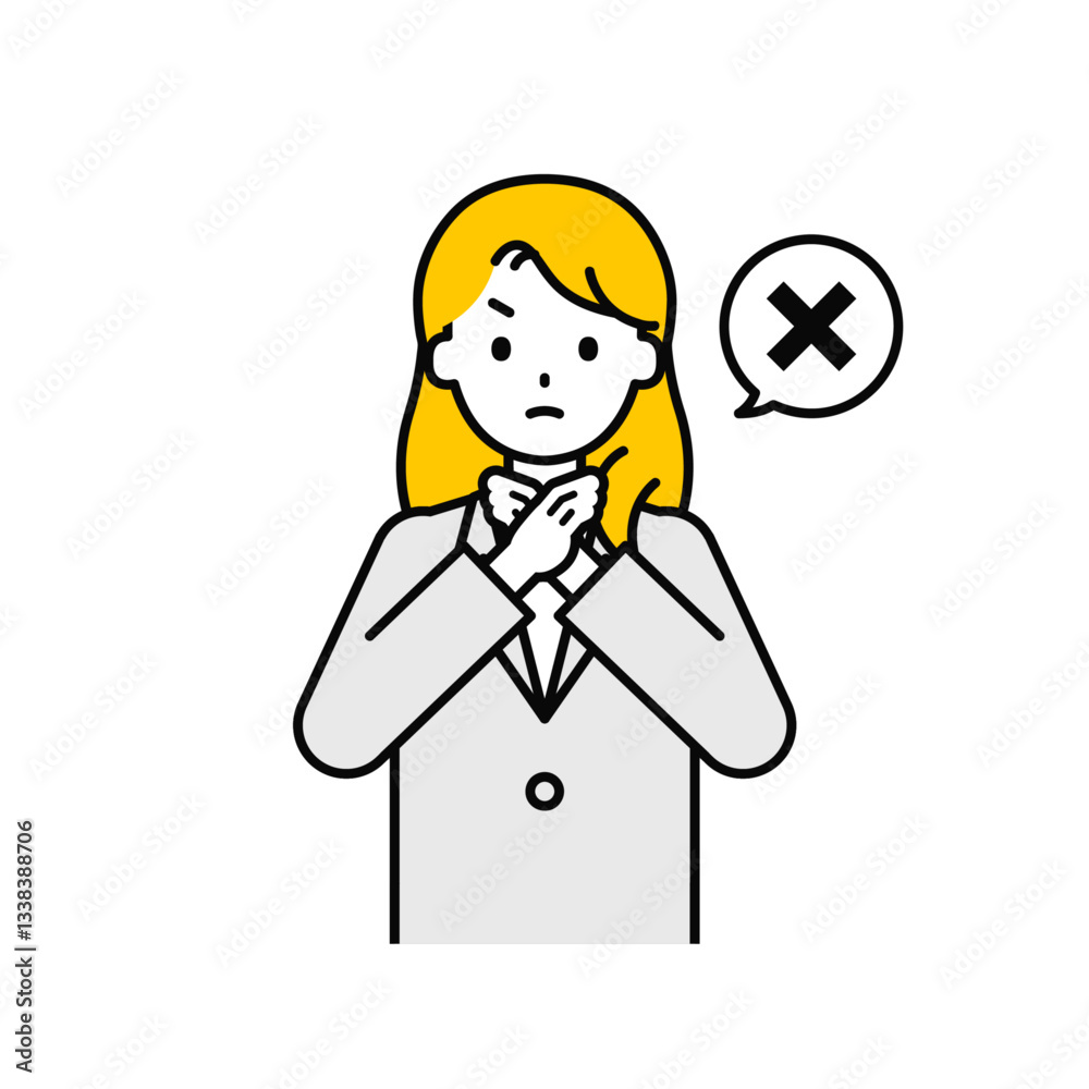 上半身のポーズ_シンプルな会社員の女性14 上半身のポーズ_シンプルな会社員の女性14