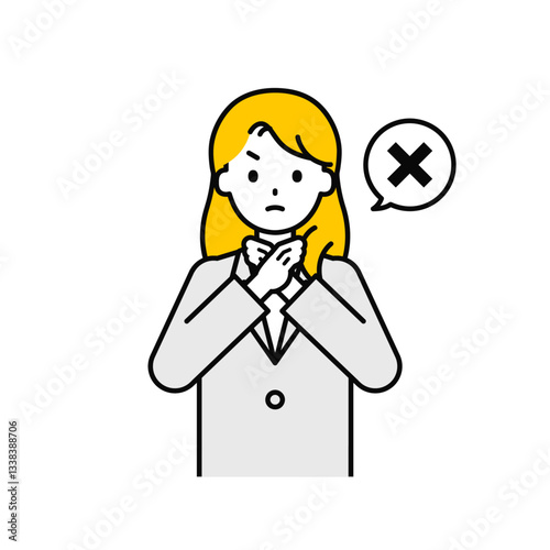 上半身のポーズ_シンプルな会社員の女性14