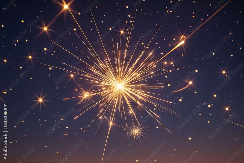 Obraz premium Nighttime Wonders of Celestial Sparks in a Dark Sky Abstract Pattern