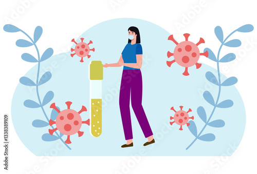 Covid Regulations Concept Illustration Stylish and Beautiful