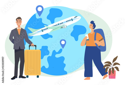 Destination Concept Illustration Stylish and Beautiful
