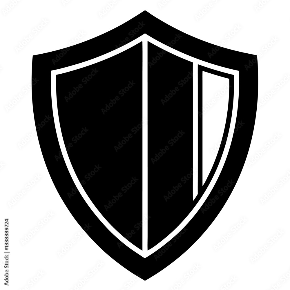 shield Vector Shilhouette icon set shield Vector Shilhouette icon set